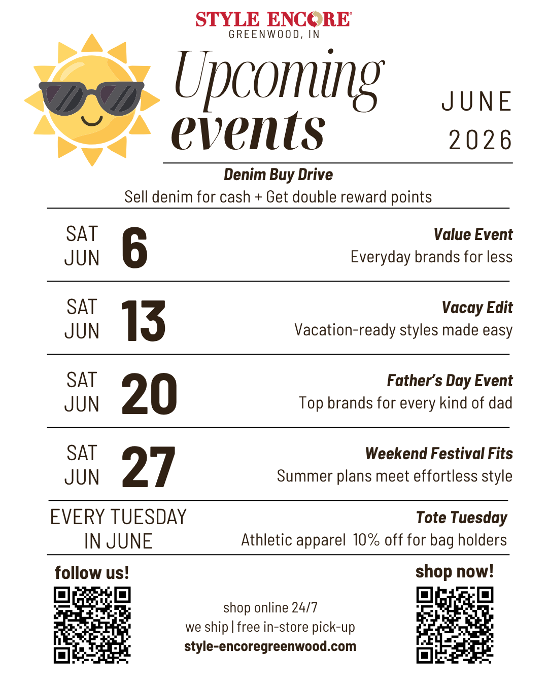 upcoming events